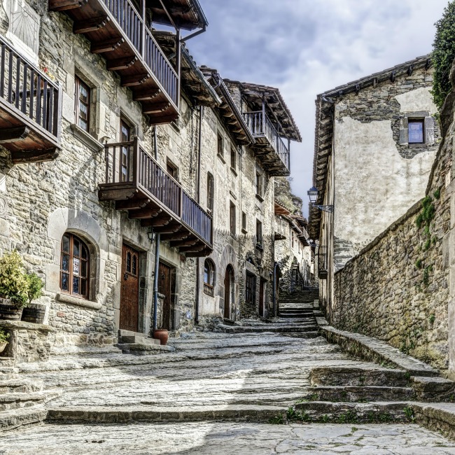 Rupits natural stone street catalonia